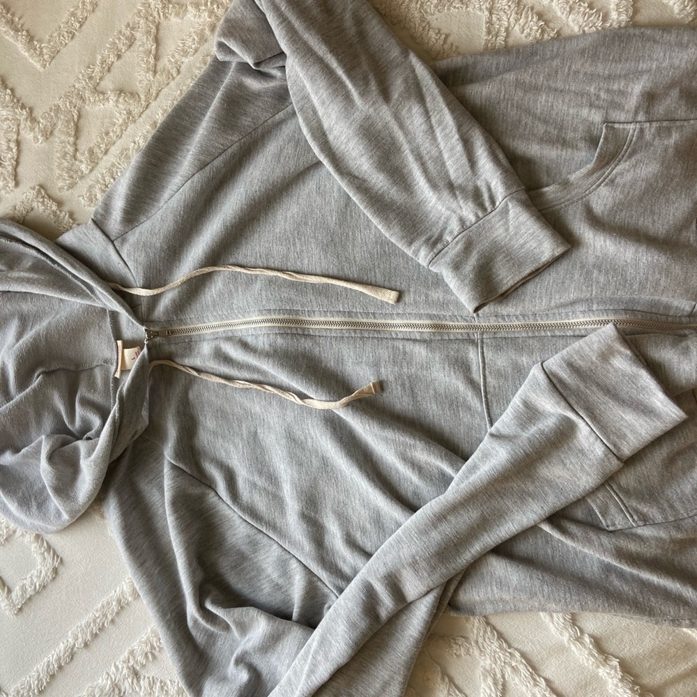 Grey Zip Up Hoodie